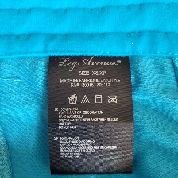 Leg Avenue Desert Beauty Sexy Princess Jasmine Costume Turquoise Size Xs - Picture 15 of 16